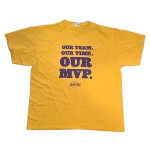 La Lakers Yellow Purple Mens Xl T Shirt Kobe Bryant Our Team Time Mvp